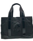 Tory Burch Black Nylon And Patent Leather Ella Tote Bag