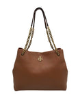 Tory Burch Brown Pebbled Leather Kira Tote Bag