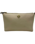 Tory Burch Cream Pebbled Leather Kira Crossbody Bag