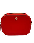 Tory Burch Orange Saffiano Leather Robinson Round Crossbody Bag