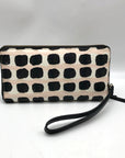 Kate Spade Light Pink And Black Leather Grove Street Wristlet