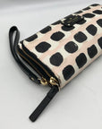 Kate Spade Light Pink And Black Leather Grove Street Wristlet