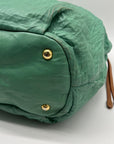 Prada Green Nylon Shoulder Bag