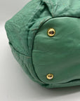 Prada Green Nylon Shoulder Bag