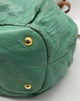 Prada Green Nylon Shoulder Bag
