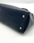 Michael Kors Black Pebbled Leather Hudson Satchel