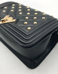 Valentino Orlandi Black Quilted Diamond Crossbody Bag