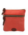 Dooney & Bourke Orange Nylon Double Zip Crossbody