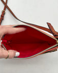 Dooney & Bourke Orange Nylon Double Zip Crossbody