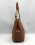 Tory Burch Brown Pebbled Leather Kira Tote Bag