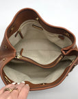 Tory Burch Brown Pebbled Leather Kira Tote Bag