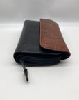 Bellerose Black & Brown Faux Leather Wallet Crossbody