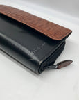 Bellerose Black & Brown Faux Leather Wallet Crossbody