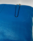Coach Blue Pebbled Leather Tote Bag With Wallet