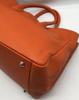 Mark & Graham Orange Pebbled Leather Elisabetta Slouch Leather Tote Bag