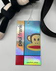 Paul Frank Black Nylon Backpack W/ Monkey Charm and Three Pins