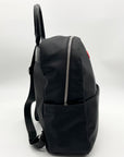 Paul Frank Black Nylon Backpack W/ Monkey Charm and Three Pins
