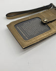 Patricia Nash Metallic Gold Leather Wristlet Wallet