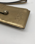 Patricia Nash Metallic Gold Leather Wristlet Wallet
