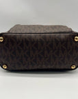 Michael Kors Jet Set Brown Logo-Print Coated Canvas Tote