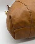 Michael Kors Brown Pebbled Leather Slouchy Shoulder Bag
