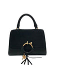 See by Chloé Joan Ladylike Black Leather & Suede Top Handle Satchel