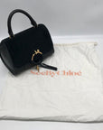 See by Chloé Joan Ladylike Black Leather & Suede Top Handle Satchel