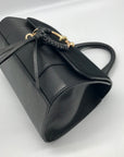 See by Chloé Joan Ladylike Black Leather & Suede Top Handle Satchel