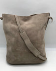 M.I.L.A Gray Suede Jackie Crossbody Bag