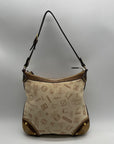 Loewe Tan Canvas Fabric Shoulder Bag