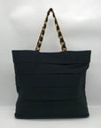 Salvatore Ferragamo Black Tiered Grosgrain Ribbon Tote Bag