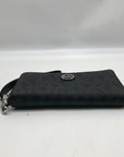 Michael Kors Black Monogram Canvas Fulton Wristlet