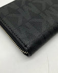 Michael Kors Black Monogram Canvas Fulton Wristlet