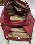 Michael Kors Red Leather Shoulder Bag