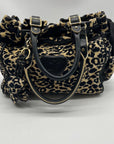 Juicy Couture Leopard Print Velvet Tote Bag