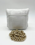Zina Eva White Leather Small Crossbody Bag