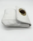 Zina Eva White Leather Small Crossbody Bag
