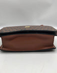 London Fog Brown Faux Leather Marci Crossbody