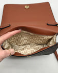 London Fog Brown Faux Leather Marci Crossbody