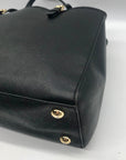 Michael Kors Black Saffiano Leather Jet Set Large Shoulder Bag