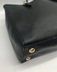 Michael Kors Black Saffiano Leather Jet Set Large Shoulder Bag