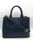 Michael Kors Blue Saffiano Leather Camille Crossbody Satchel