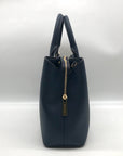 Michael Kors Blue Saffiano Leather Camille Crossbody Satchel