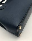 Michael Kors Blue Saffiano Leather Camille Crossbody Satchel