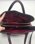 Kate Spade Burgundy Saffiano Leather Laurel Way Evangelie Satchel