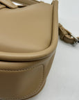 Miztique Beige Leather Crossbody Bag