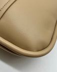 Miztique Beige Leather Crossbody Bag