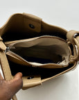 Miztique Beige Leather Crossbody Bag