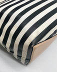 Kate Spade Black And White Leather Splash Out Striped Francis Tote