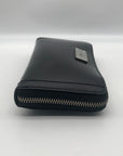 Ralph Lauren Black Patent Leather Zip Around Wallet